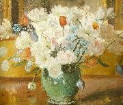 tulipaner i gron vase Anna Ancher